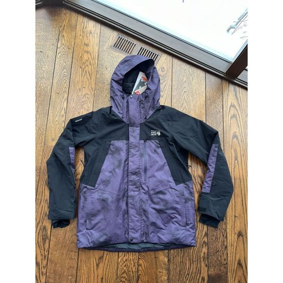 Mountain Hardwear Mens Large First TRACKS INSULATED Snow Ski Jacket Purple/Black - Picture 1 of 5